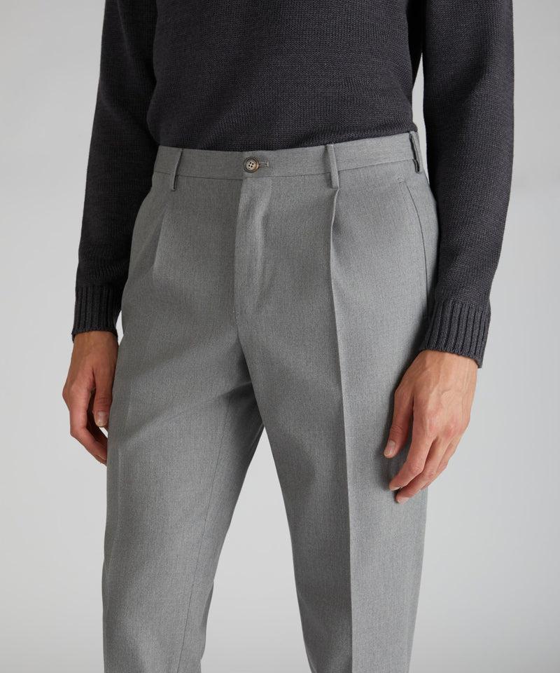 Slowear Pantalone tapered fit in twill di cotone e lana Promozione