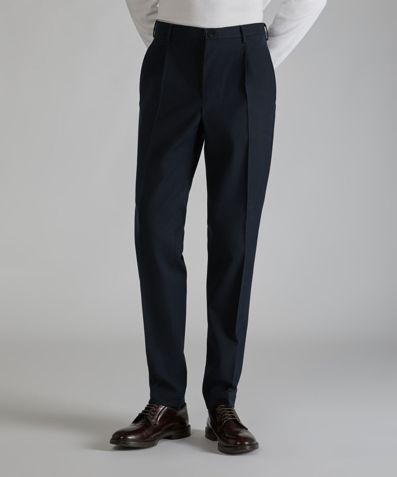 Slowear Pantalone tapered fit in twill di cotone e lana Spedizione Gratuita
