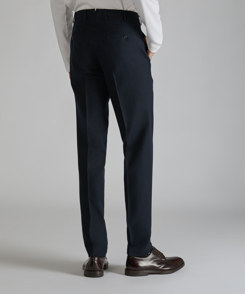 Slowear Pantalone tapered fit in twill di cotone e lana Spedizione Gratuita