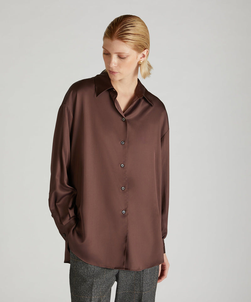 Slowear Camicia wide fit in raso Affare Del Giorno