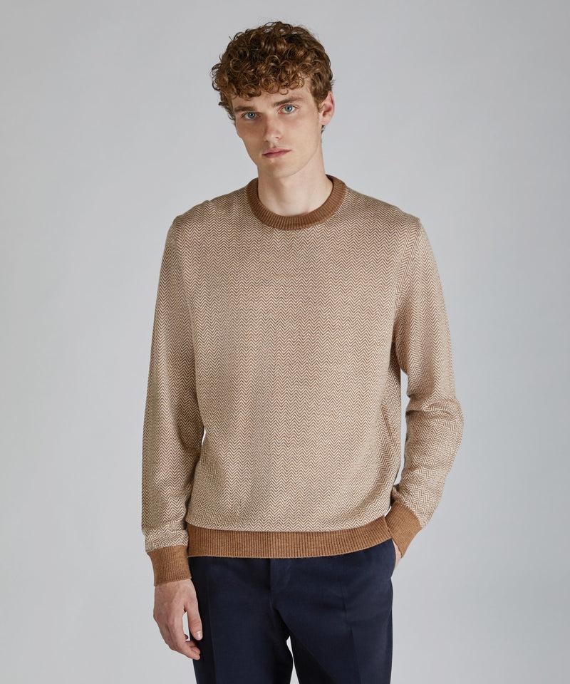 Slowear Girocollo slim fit in lana merinos In Linea