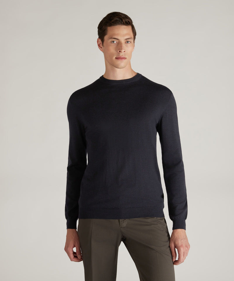 Slowear Girocollo slim fit in Flexwool certificato Consegna Veloce