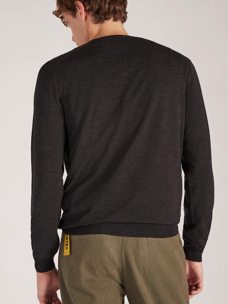 Slowear Maglia scollo a V slim fit in Flexwool certificato Affare Del Giorno