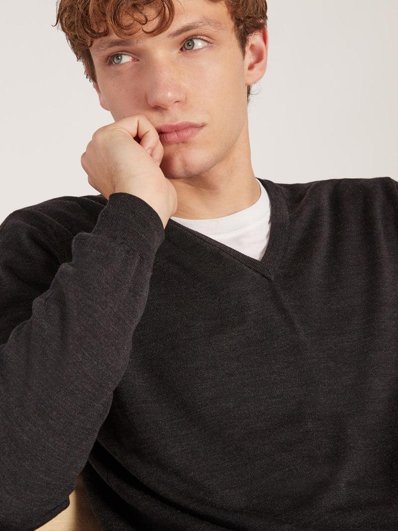 Slowear Maglia scollo a V slim fit in Flexwool certificato Affare Del Giorno