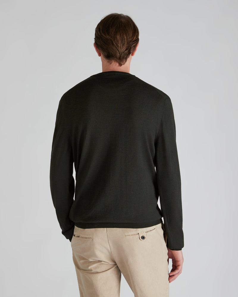 Slowear Girocollo slim fit in Flexwool certificato Convenienza