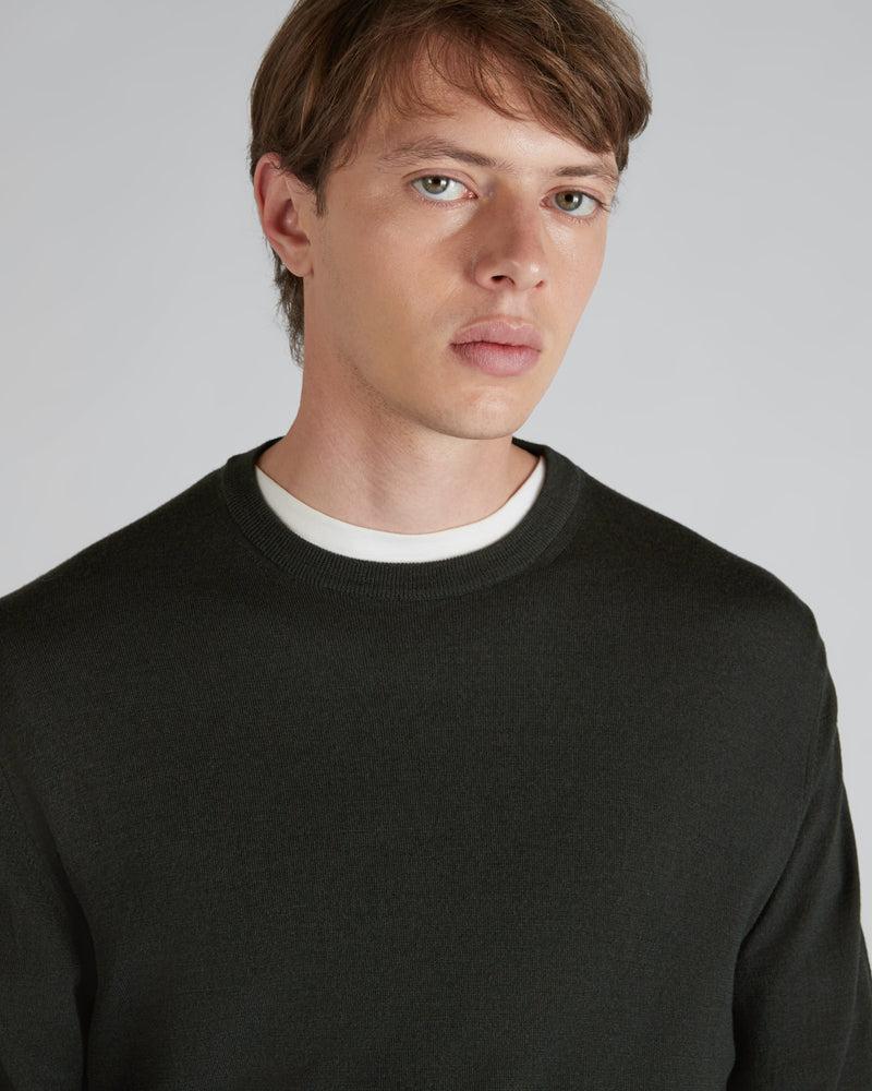 Slowear Girocollo slim fit in Flexwool certificato Convenienza