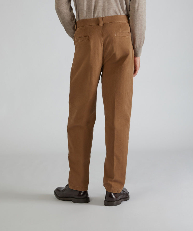 Slowear Pantalone carrot fit in chevron di cotone Economico