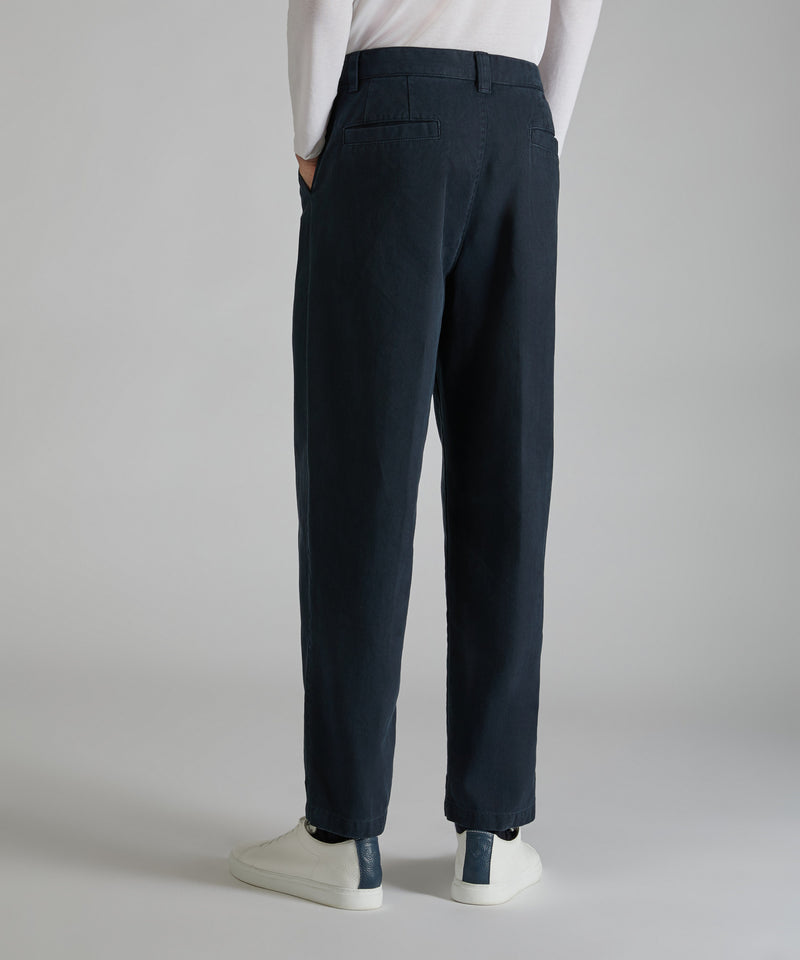 Slowear Pantalone carrot fit in chevron di cotone Online