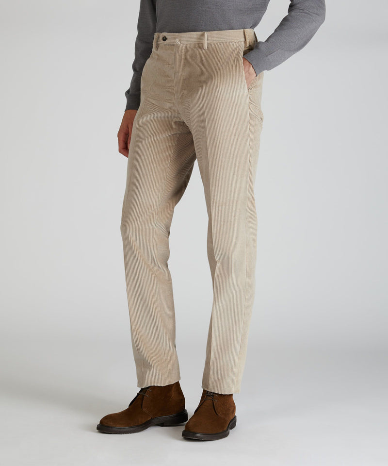 Slowear Pantalone regular fit in velluto Vendita Calda