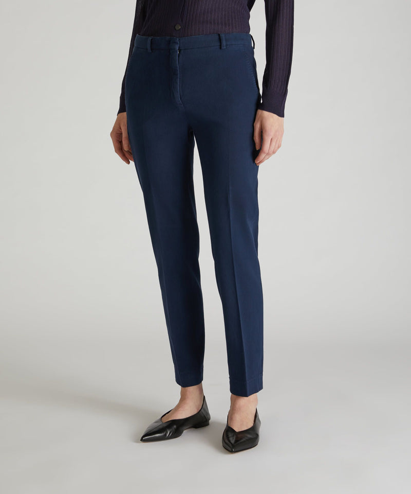 Slowear Pantalone slim fit in drill di cotone Italy