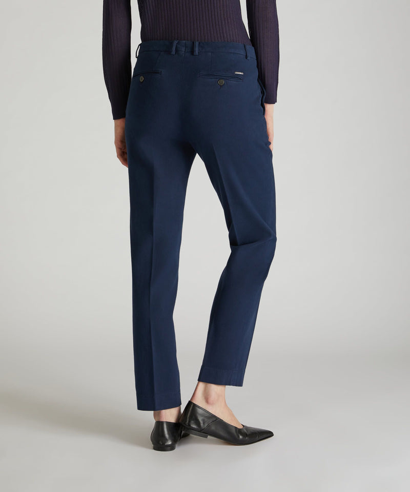 Slowear Pantalone slim fit in drill di cotone Italy