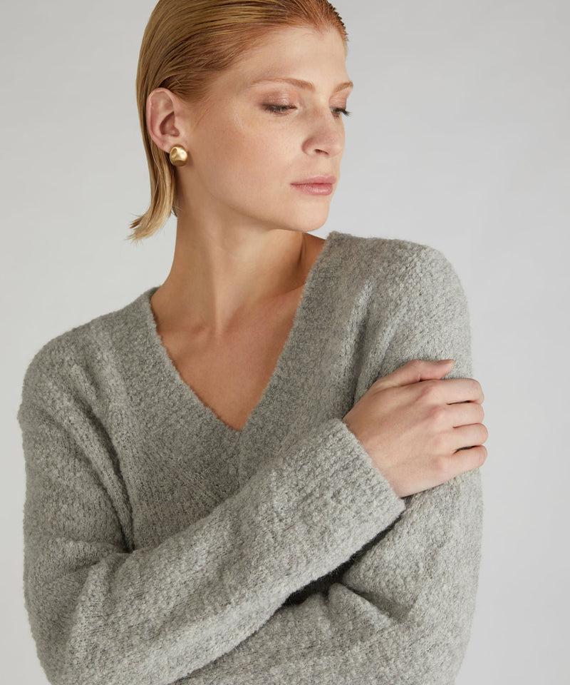 Slowear Maglia over in bouclé di lana e Alpaca Qualità