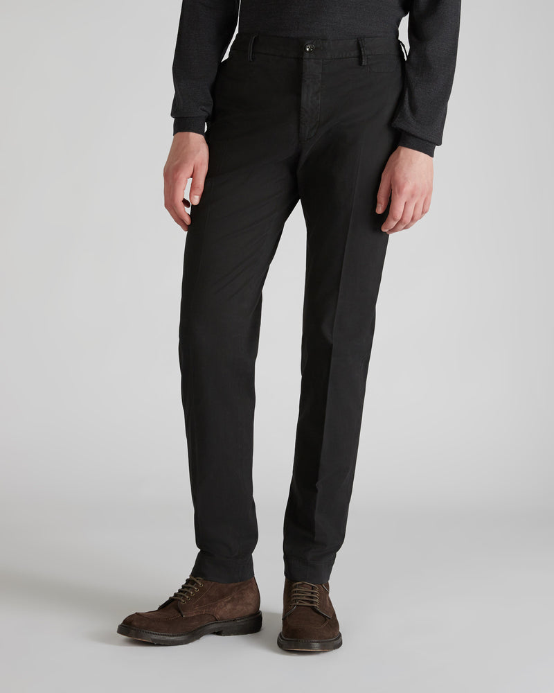 Slowear Pantalone tapered fit in tricocell certificato Vendita Calda