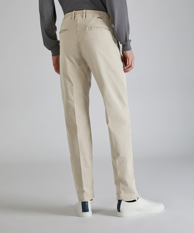 Slowear Pantalone slim fit in satin di cotone 2025