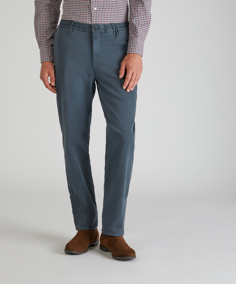 Slowear Pantalone slim fit in satin di cotone In Linea