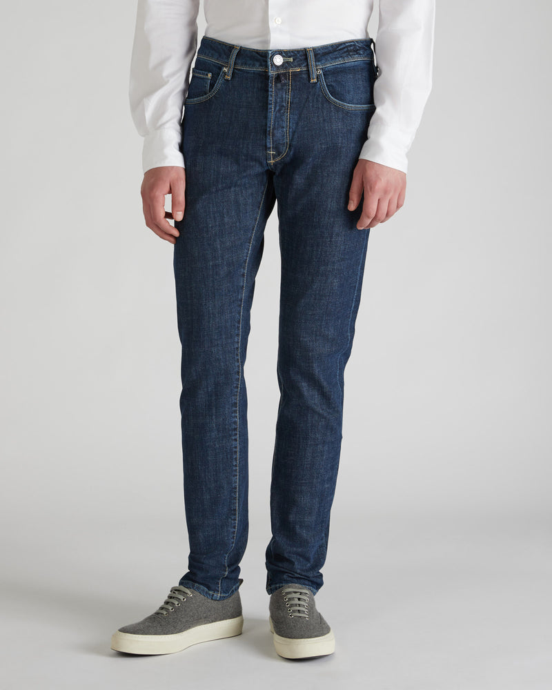 Slowear Pantalone cinque tasche slim fit in denim stretch Nuovo
