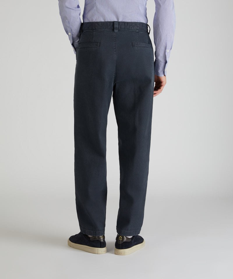 Slowear Pantalone carrot fit in cotone canvas Vendita Calda