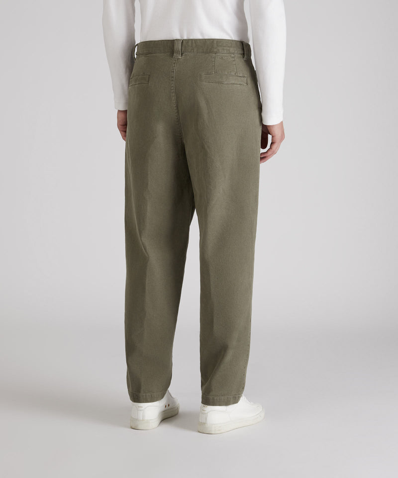 Slowear Pantalone carrot fit in cotone canvas Vendita Economica