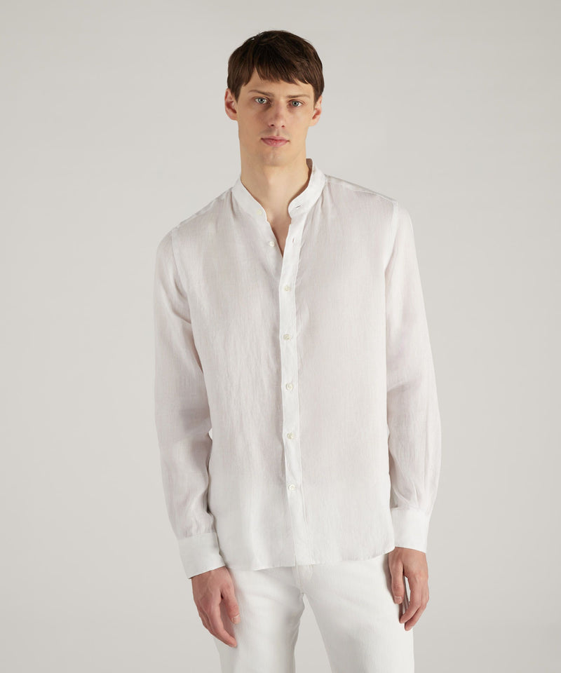 Slowear Camicia regular fit in lino Vendite Flash