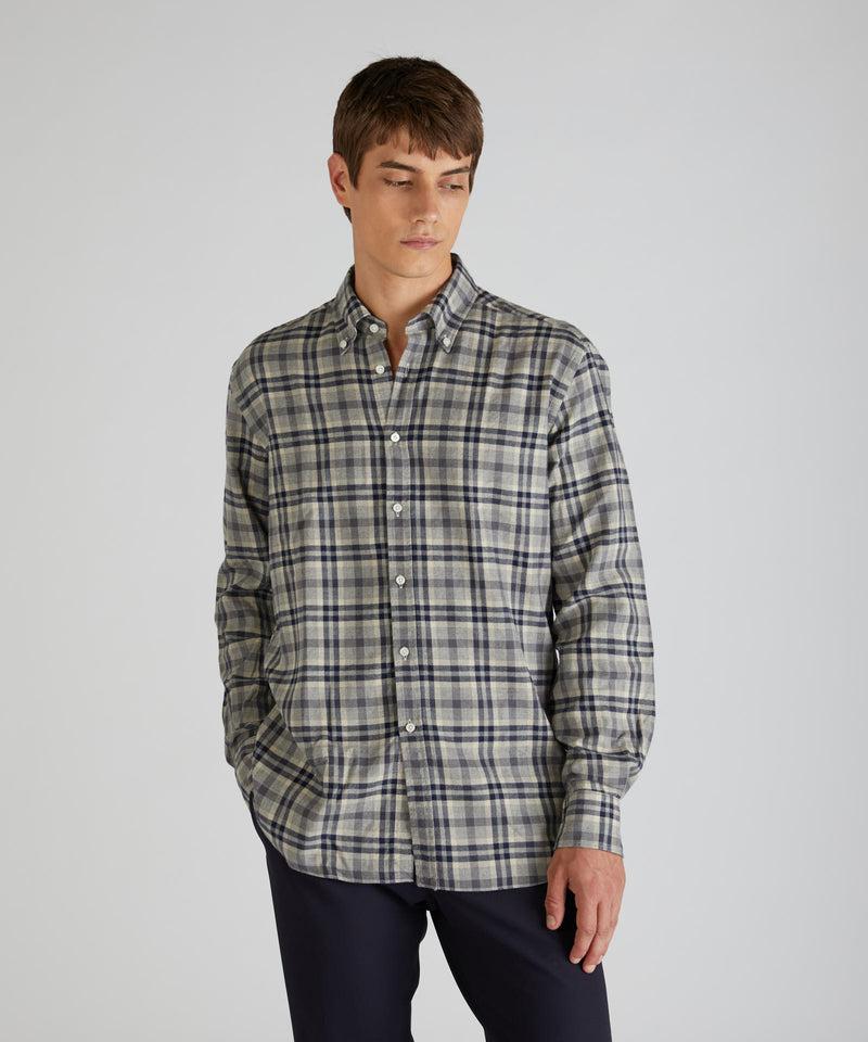 Slowear Camicia casual fit in flanella Vendita Economica