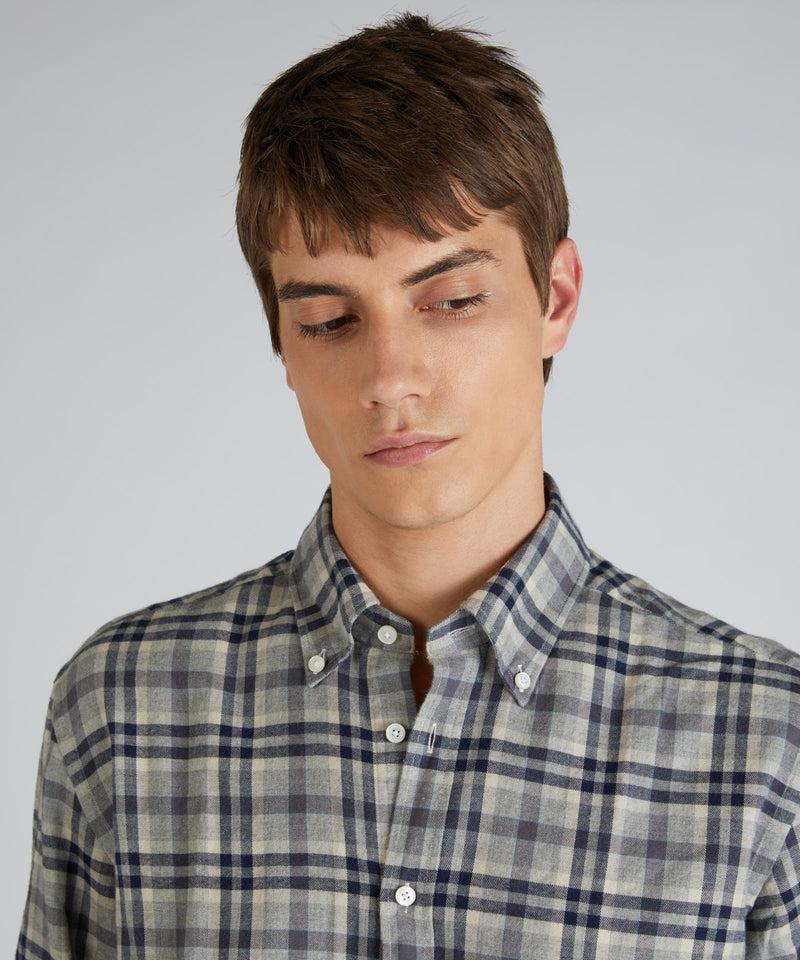 Slowear Camicia casual fit in flanella Vendita Economica