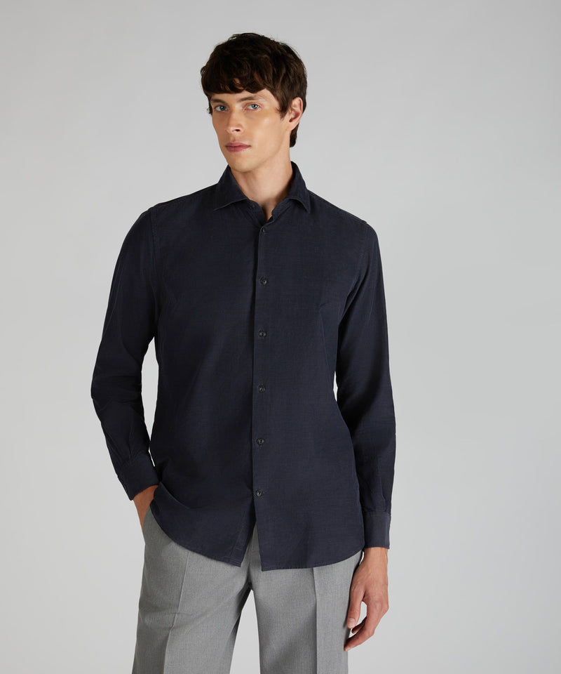 Slowear Camicia slim fit in velluto Italy