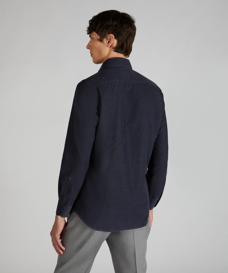 Slowear Camicia slim fit in velluto Italy