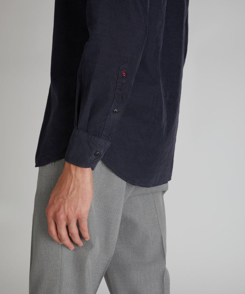 Slowear Camicia slim fit in velluto Italy