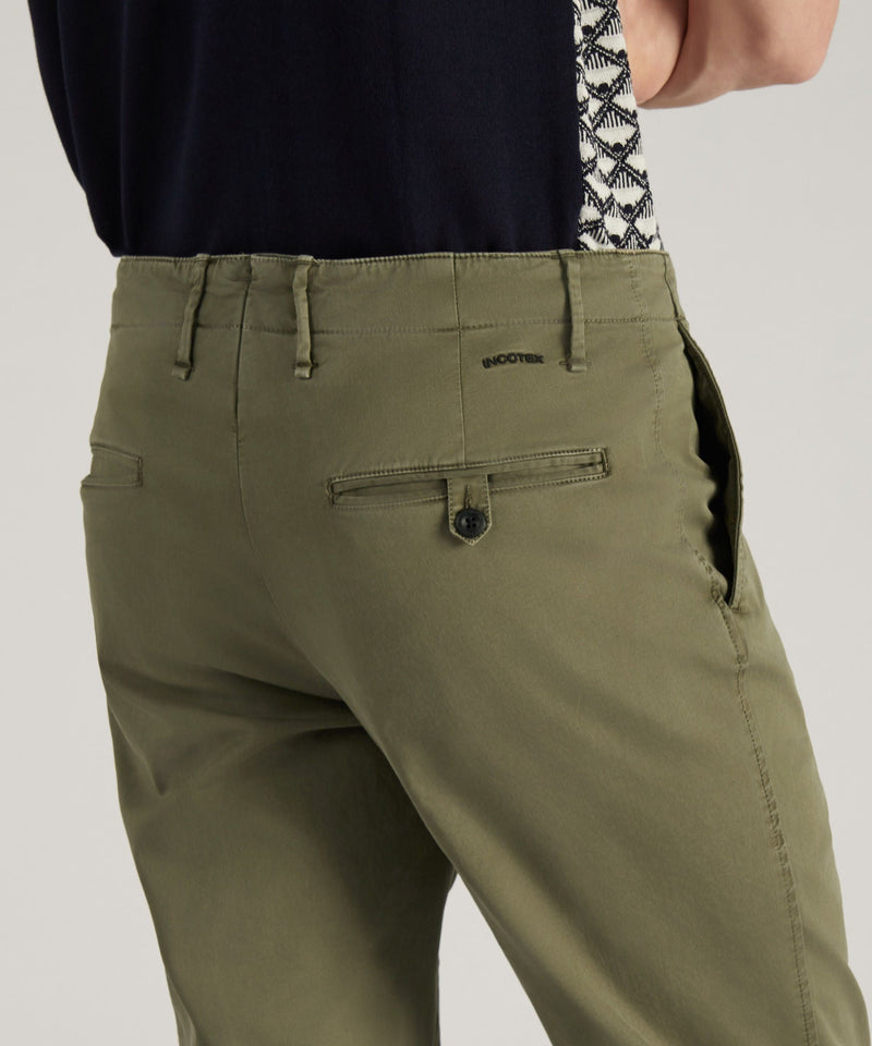 Slowear Pantalone slim fit in gabardina stretch certificata Vendite Flash