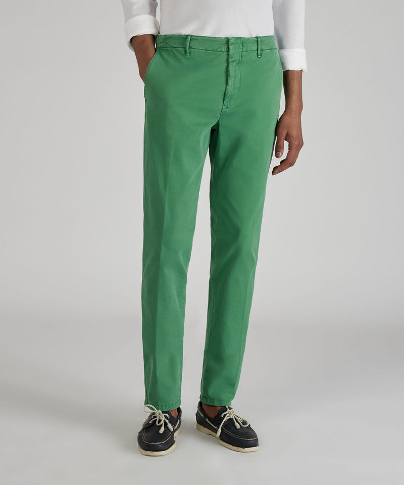 Slowear Pantalone slim fit in gabardina stretch certificata Negozio