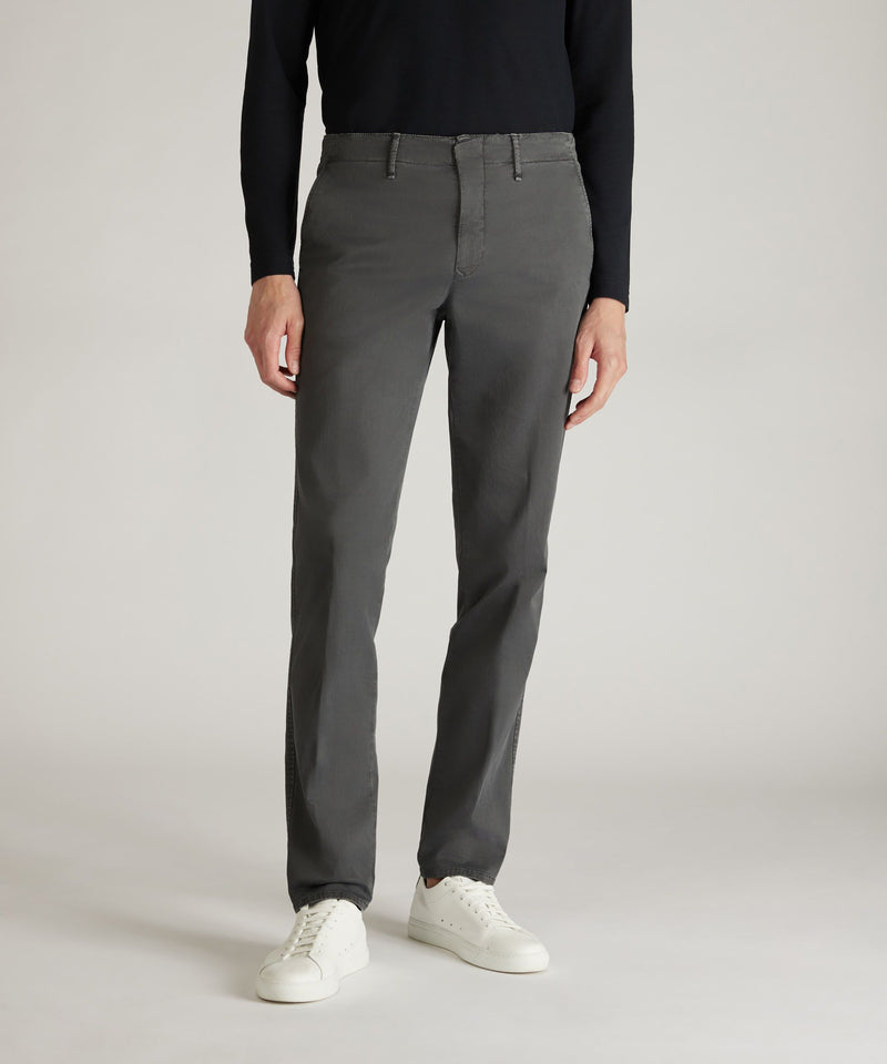 Slowear Pantalone slim fit in gabardina stretch certificata In Saldo