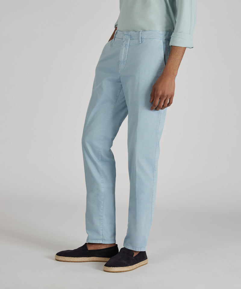 Slowear Pantalone slim fit in gabardina stretch certificata Moda