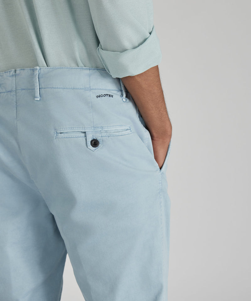 Slowear Pantalone slim fit in gabardina stretch certificata Moda
