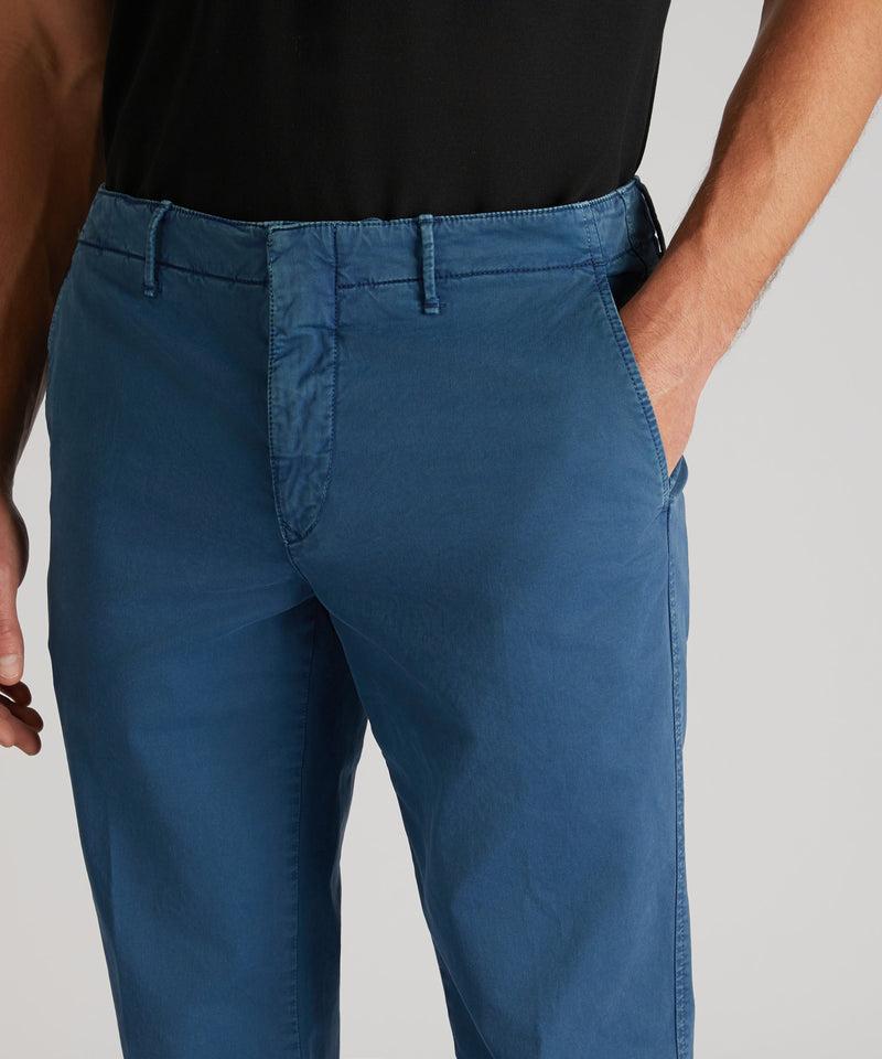 Slowear Pantalone slim fit in gabardina stretch certificata Italy