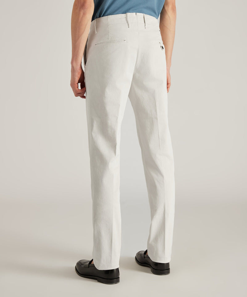 Slowear Pantalone slim fit in gabardina stretch certificata Italia
