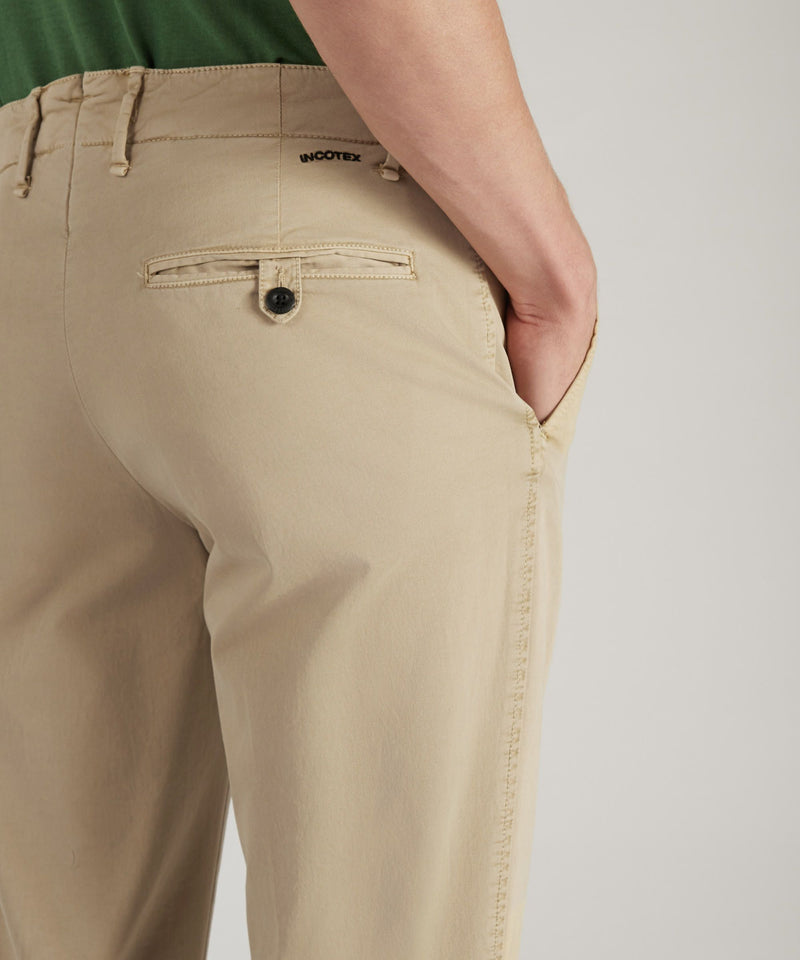 Slowear Pantalone slim fit in gabardina stretch certificata In Linea