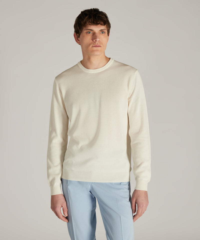 Slowear Girocollo slim fit in cotone crêpe certificato Promozione Limitata