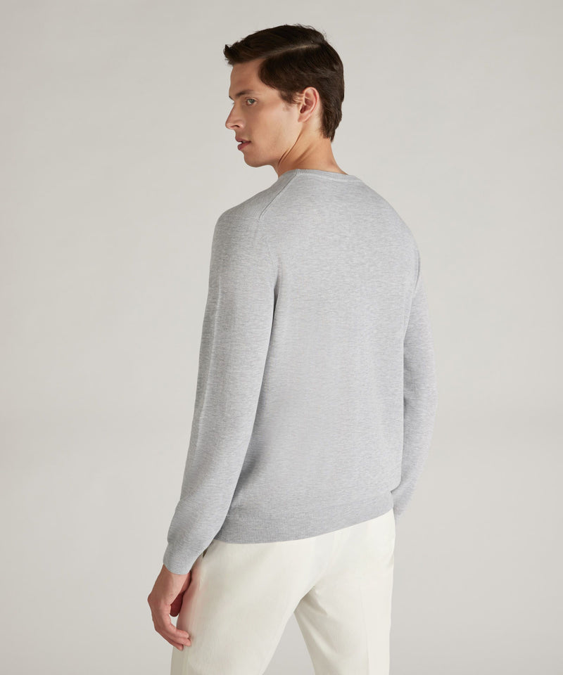 Slowear Girocollo slim fit in cotone crêpe certificato Fino Al -60%