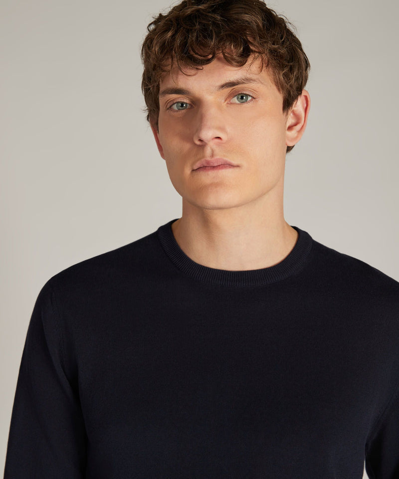 Slowear Girocollo slim fit in cotone crêpe certificato Shopping Online