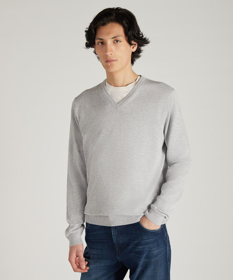 Slowear Maglia con scollo a V in cotone crêpe certificato Affare Del Giorno