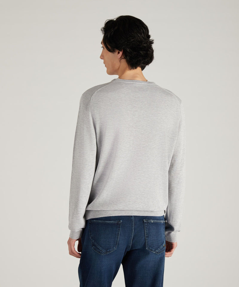 Slowear Maglia con scollo a V in cotone crêpe certificato Affare Del Giorno