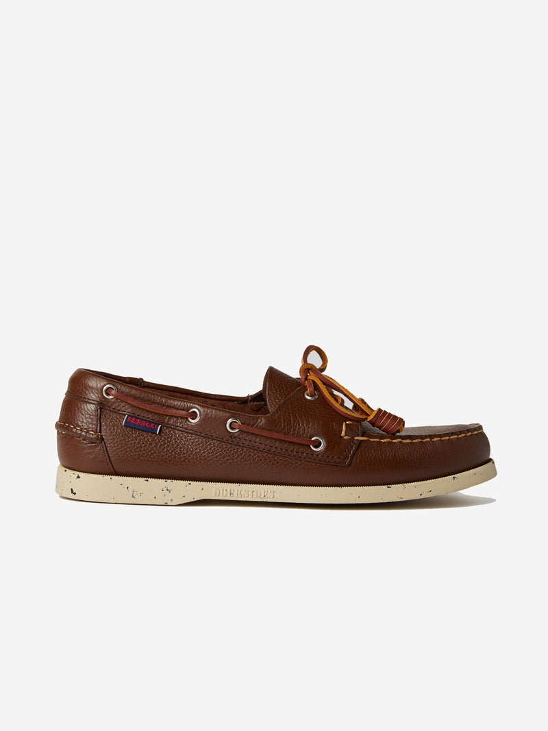 Slowear Scarpa da barca in pelle martellata Black Friday Prezzi