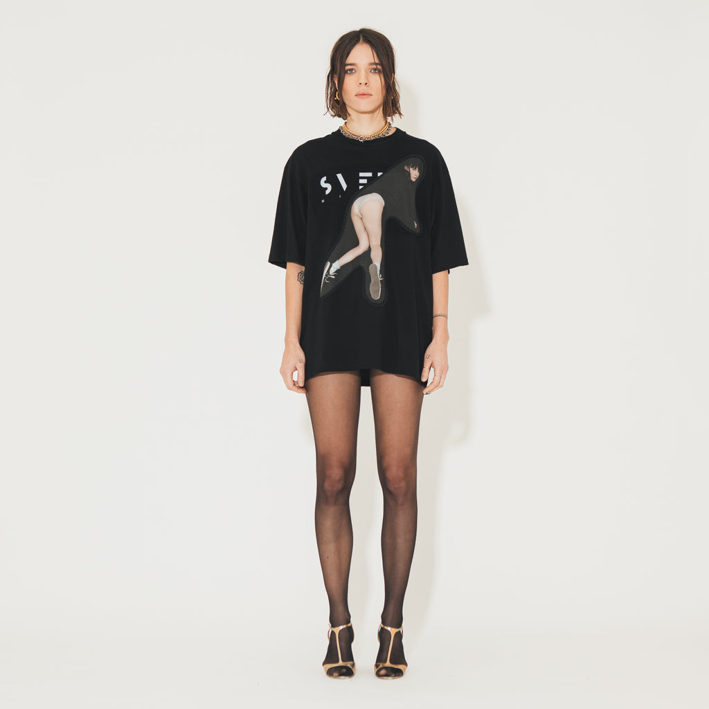 Sveta Milano T-shirt Charlotte in jersey di cotone Nuova