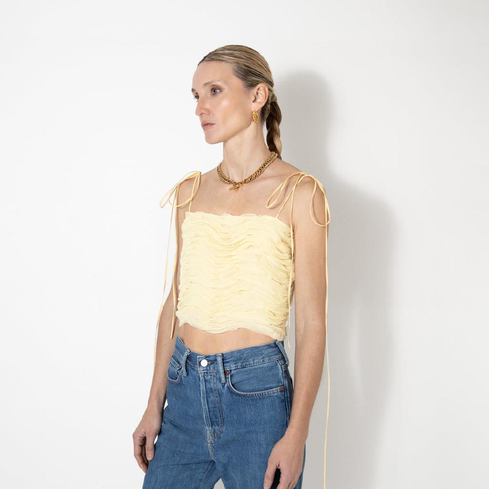 Sveta Milano Top Trinacria con ruches In Linea