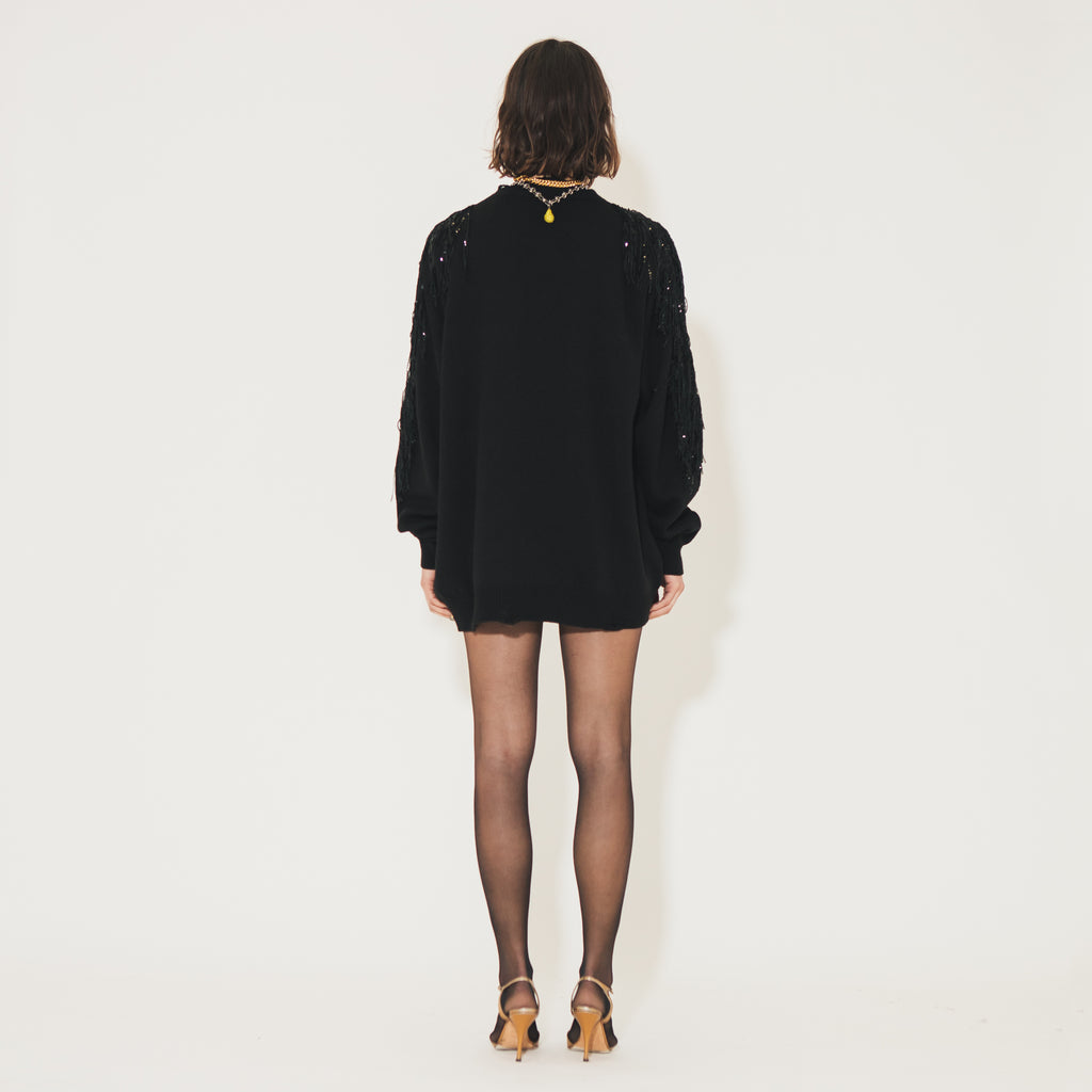Sveta Milano Maglione lungo Ermione con logo Sveta Milano Offerte