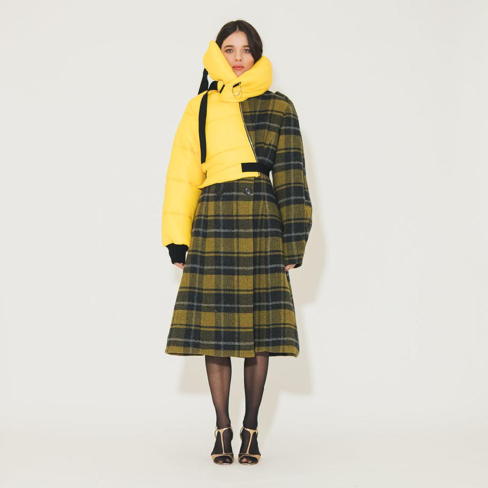 Sveta Milano Cappotto doppiopetto in lana Kensington con piumino sovrapposto Hotsell