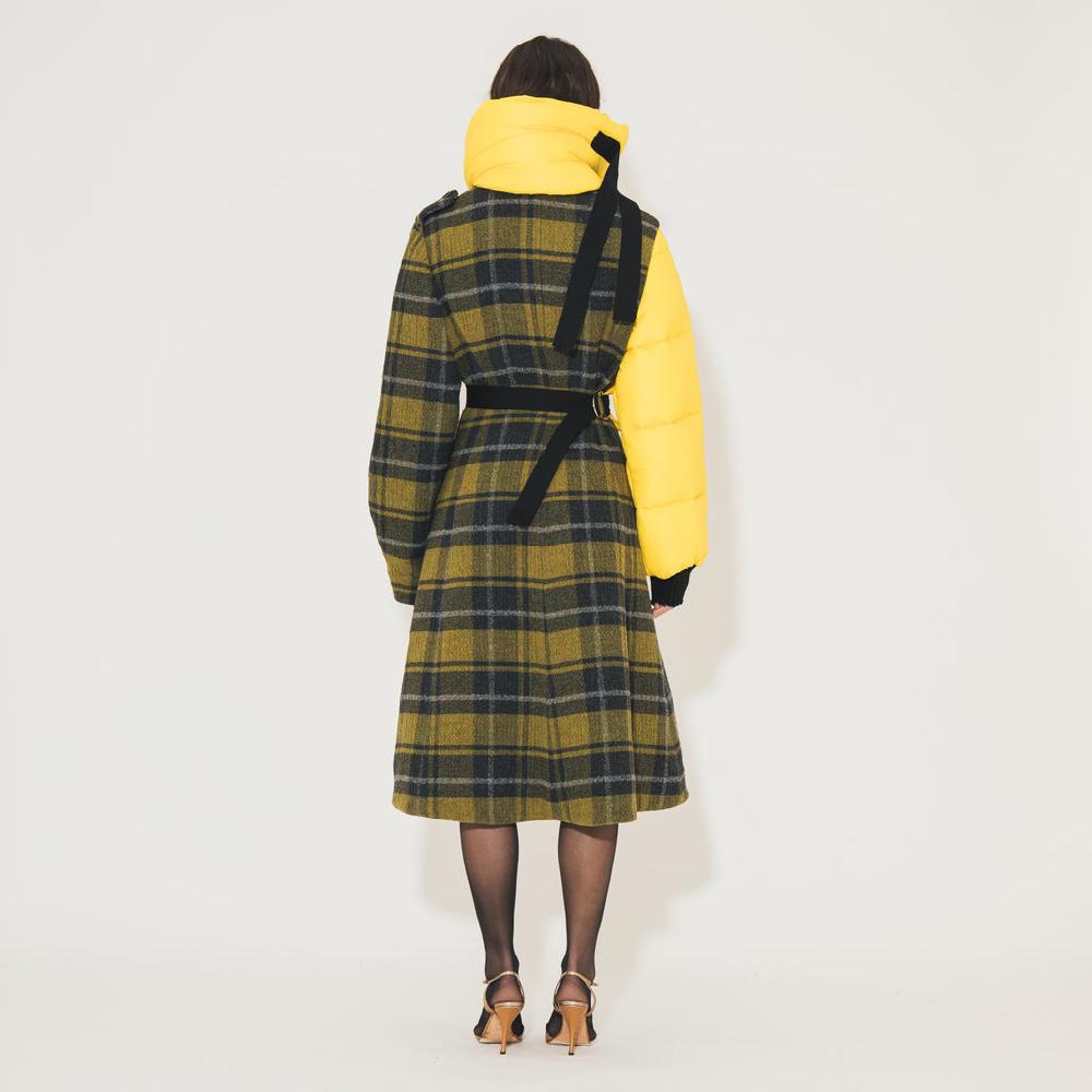 Sveta Milano Cappotto doppiopetto in lana Kensington con piumino sovrapposto Hotsell