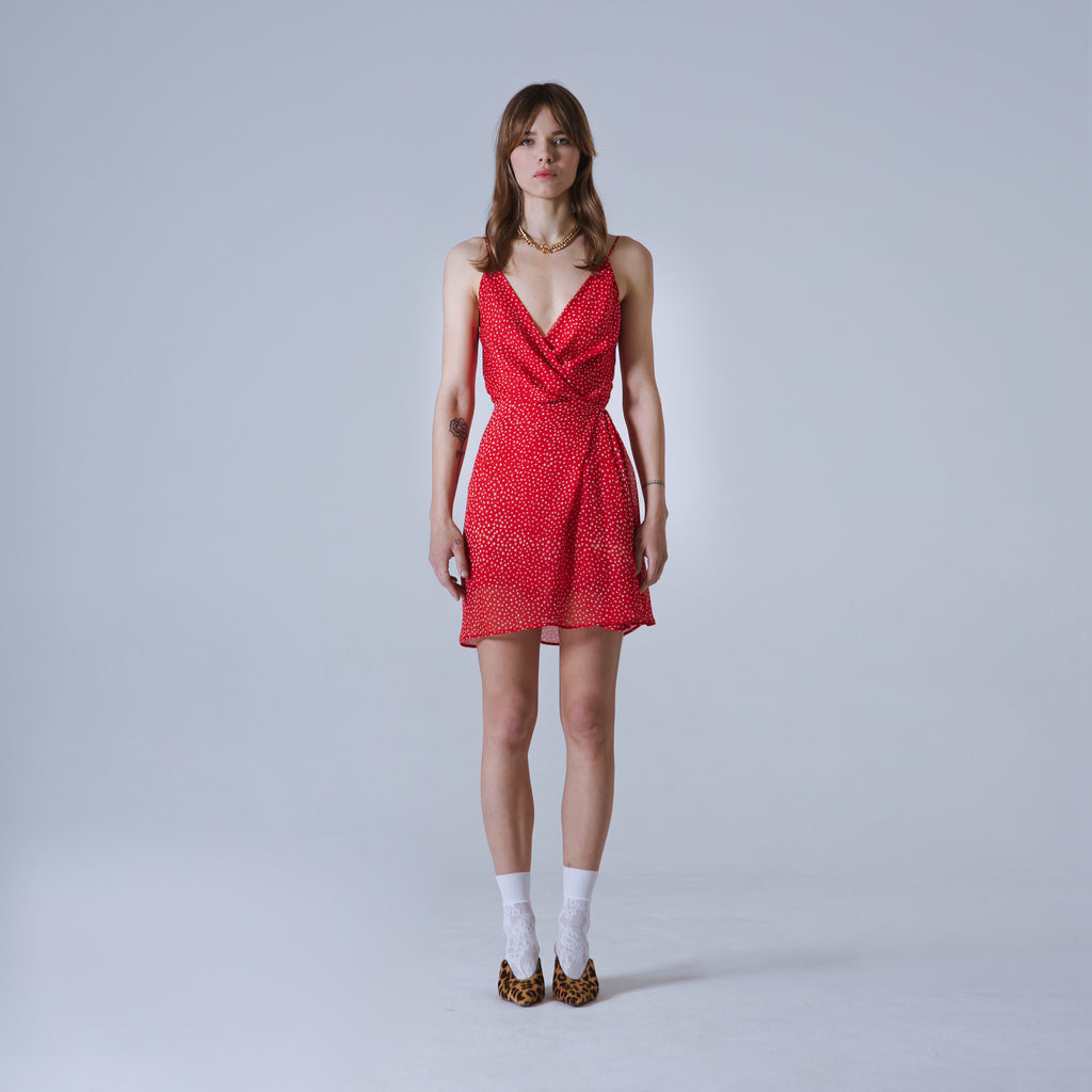 Sveta Milano Abito corto Nancy in georgette di seta | Limited Edition Vendita
