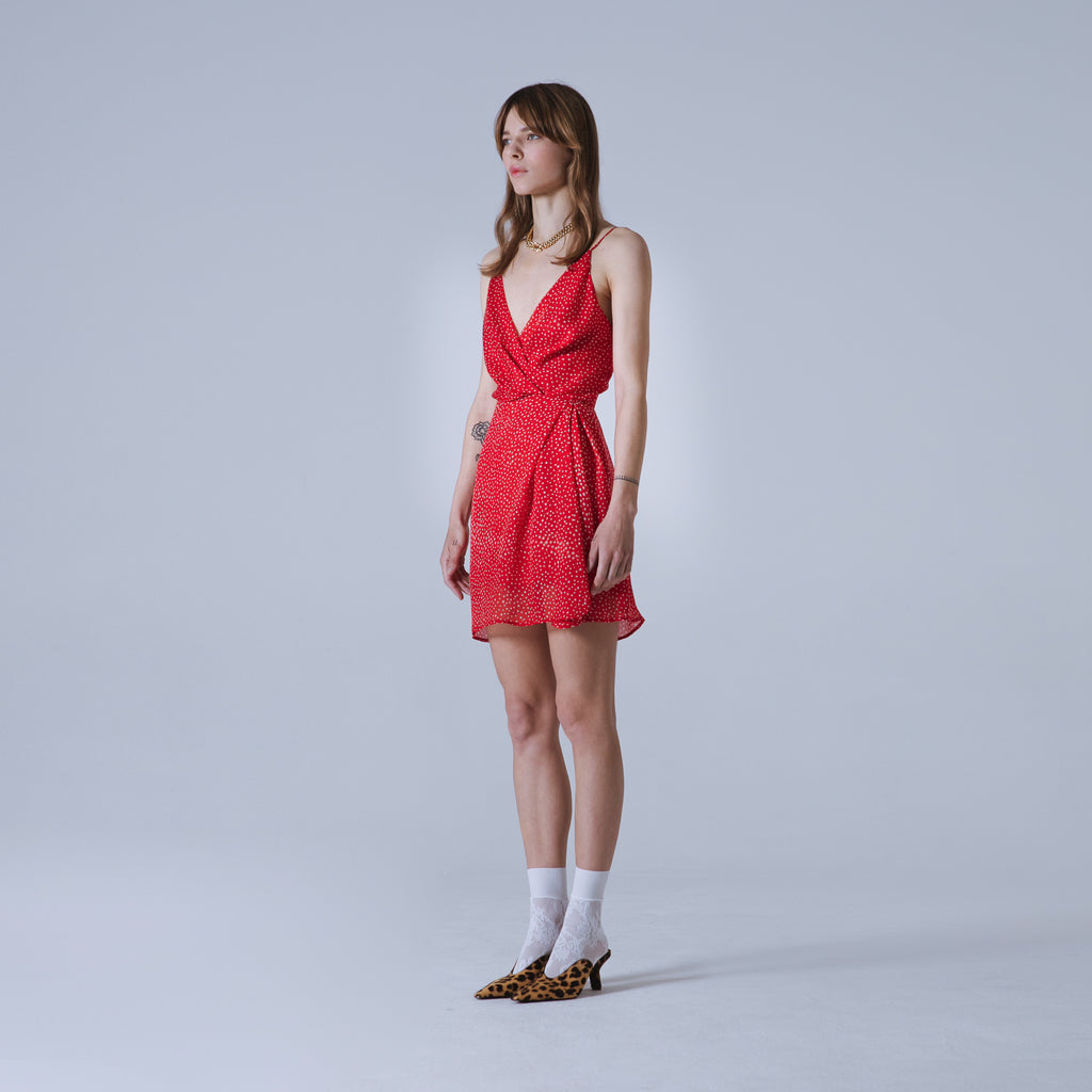 Sveta Milano Abito corto Nancy in georgette di seta | Limited Edition Vendita