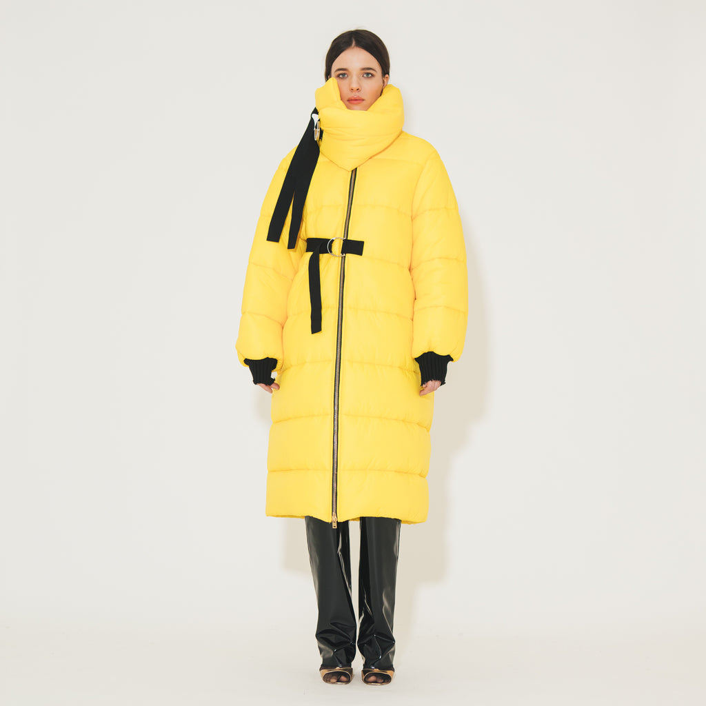 Sveta Milano Piumino lungo Oregon giallo Negozi Online